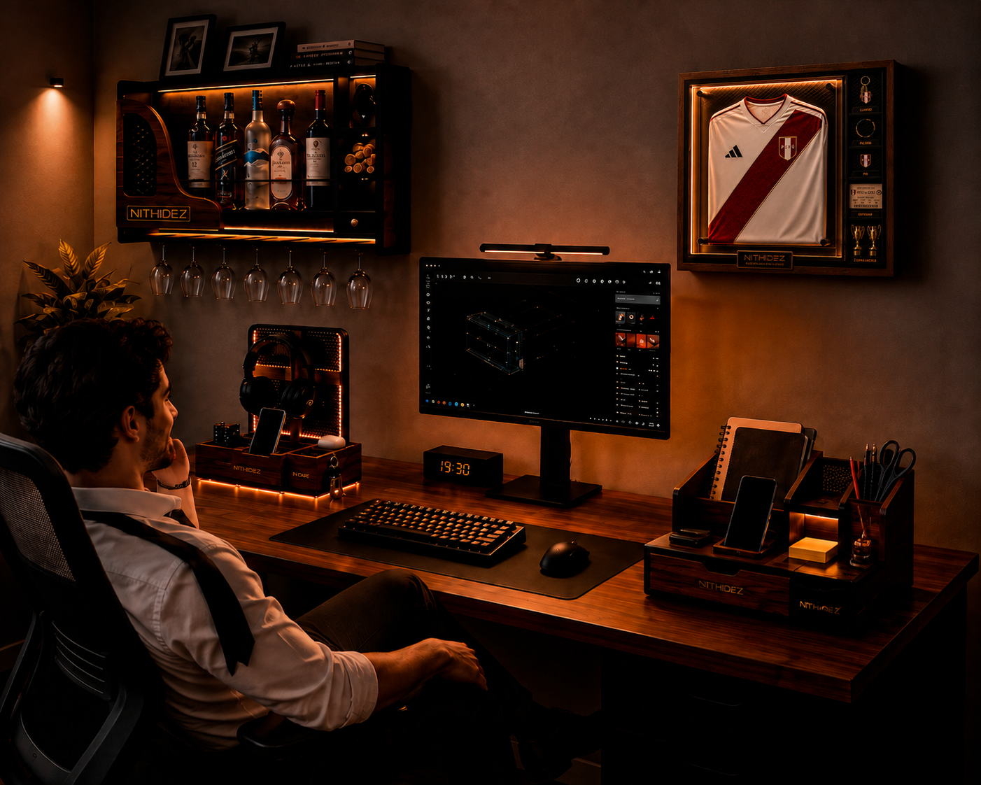 Espacio de trabajo con productos NITHIDEZ