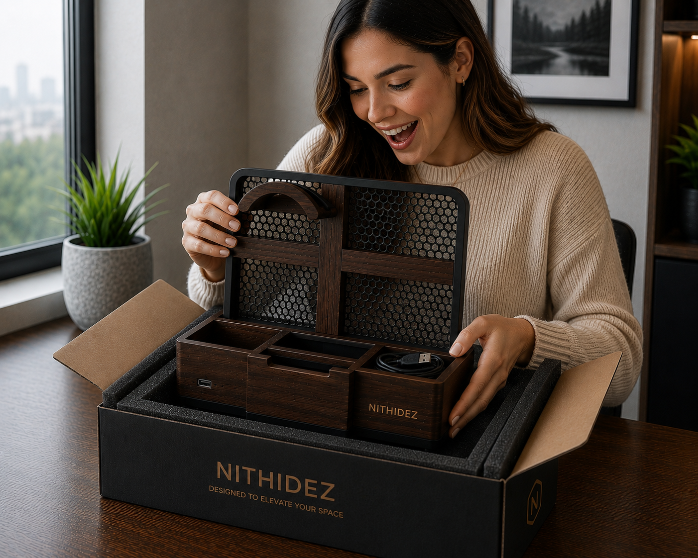 Experiencia de unboxing NITHIDEZ